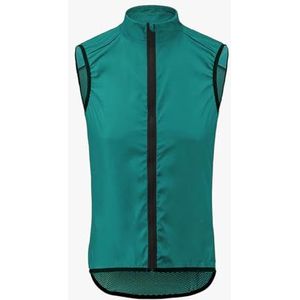 YGLEEULI Fietsjack Heren Heren Mouwloos Rijden Winddicht Waterdicht Regenjas Bike Mesh Shirt Fiets Vest (Lichtblauw, XXXL)