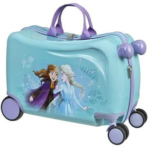 Undercover - Disney Frozen Ride-on trolley - kinderbagage om op te zitten - belastbaar tot 50 kg - met praktische handgrepen - stabiele reiskoffer, lichtblauw, Harde trolley met zwenkwielen
