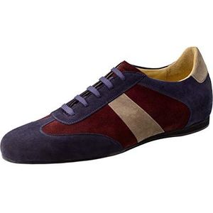 Werner Kern Mens Tanzsneaker/Dansschoenen 28061, Blauw/Beige/Rood, 43 EU