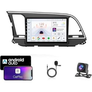 Android 13 Dubbel Din Auto Stereo Touchscreen Auto Stereo Voor Hyundai Elantra 2015-2019 Met Bluetooth GPS Navigatie WiFi FM Radio USB/SWC/Plug en Play Ondersteuning Carplay&Android Auto(4 Core Wifi 2