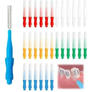 30 interdentale borstels, interdentale reinigingsborstel, tandverzorging, tandreiniging, interdentale reinigingsborstel, mondverzorging
