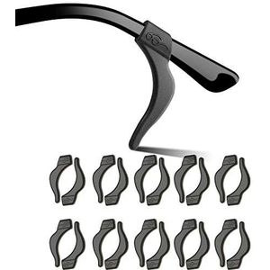 10 paar antislip brilbeugels, zachte glazen oorbeugels brilbeugel montuurhouder oor grip haak siliconen houder voor bril, zwart