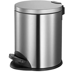 Prullenbak 8L/12L Eenvoudig huishouden for keuken, woonkamer, badkamer, voetbediende vuilnisbak, roestvrijstalen prullenbak/groen/12L(Silver,8L)