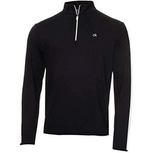 Calvin Klein HerNewport gestreepte mouw1/4 rits - Zwart/Wit - L