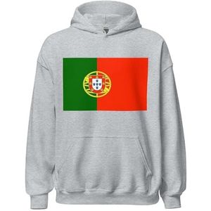 Pixelforma Portugal Vlag Hoodie, Grijs, XL