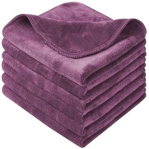 Microvezel make-up remover stof, herbruikbare make-up remover gezichtshanddoek microvezel wasbare zachte washandje 30 cm x 30 cm (30 cm x 30 cm, fuchsiax3)