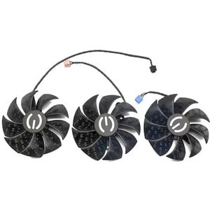Ventilator grafische kaart EVGA RTX 3070 Ti FTW3 Ultra Gaming, RTX 3080 FTW3-Gaming, 3090 Ti FTW3 Black Gaming | Vervangende ventilator, grafische kaart luchtkoeler PLD09220S12H (set 3x ventilator)