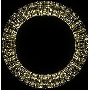 Christmas United - Lichtkrans - Gouden frame en snoer - 2000 LED - 75 cm diameter - Warm witte LED lampjes