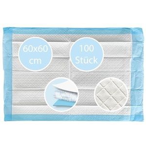 SAP Premium incontinentieonderleggers, puppyonderleggers, dierenonderleggers, wegwerponderleggers, medische documenten, grootte naar keuze, 60 x 60 cm, 100 stuks