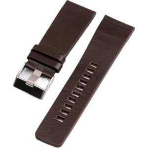 Echt Kalfsleer Horlogebanden Compatibel Met Diesel Horlogeband Heren Polshorloge Bands 26MM 27MM 28MM 30MM 32MM 34MM (Color : Brown, Size : 32mm)