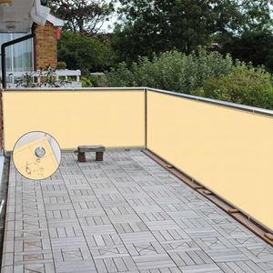 NAKAGSHI Zonnezeil, waterdicht, beige, 1 × 3 m, zonnezeil met rechthoekige ogen, uv-bescherming 95% voor tuin, balkon, terras, camping, outdoor