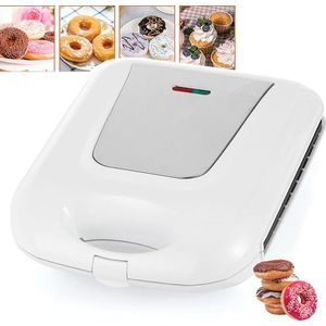 Mini Donut Maker Machine, Maakt 16 Donuts, Voor Kindvriendelijk Ontbijt, Snacks, Desserts, Dubbelzijdige Verwarming, Antiaanbaklaag, 1400 W,White