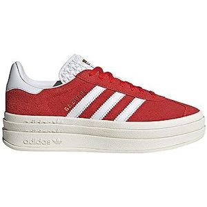 adidas Gazelle Bold W ID7056 Sportschoenen, Rood Wit Wolk Goud Metallic, 7.5