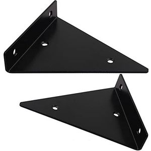 Driehoekige plankbeugels, 2 stuks, driehoekige stalen plankdrager, zware verborgen plankbeugel(28x17cm/11.0x6.6in)
