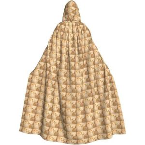 Bxzpzplj Landelijke Honingbijen Bloemen Print Unisex Hooded Mantel Voor Mannen & Vrouwen, Carnaval Thema Party Decor Hooded Mantel