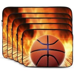 Basketbal Arena Print Laptop Sleeve Case Draagbare Computer Tas Draagtas Kleine Laptop Tas voor Vrouwen Mannen 15 inch