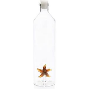 Balvi Atlantis Starfish Waterfles 1,2 L.Figuur bevestigd aan de binnenkant Siliconen dop