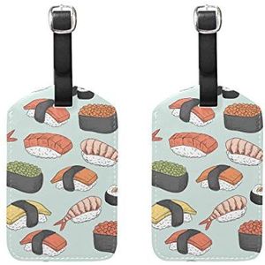 Bagage Labels, Sushi Print Bagage Bag Tags Reizen Tags Koffer Accessoires 2 Stuks Set