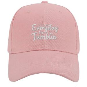 Everyday I'm Tumblin Baseball Caps Grafische Golfhoed voor Mannen Borduurwerk Geschenken voor Hem Outdoor Cap voor Outdoor, roze, one size