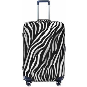 NONHAI Reisbagage Cover Protector Zebra Print Koffer Cover Wasbare Elastische Koffer Protector Anti-Koffer Cover Cover Past 45-32 Inch Bagage, Zwart, L