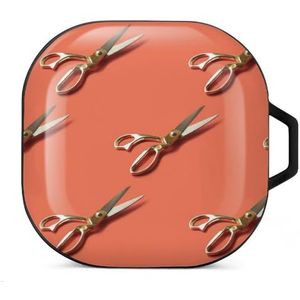 Stalen schaar oordopjes hoesje compatibel met Samsung hard shell beschermhoes zwart-stijl