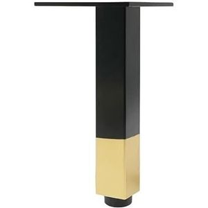 4 stuks verstelbare poten for meubels metaal zwart goud salontafelpoten dressoir stoel tv badkamermeubel vervanging voetfitting Cheerfully (Color : 4pcs-35cm-Black Gold)