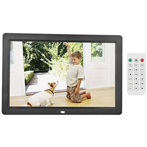 12 inch digitale fotolijst, VBESTLIFE elektronische fotolijst 1280 * 800 (16: 9) HD LED-scherm met wekker, ondersteuning voor MPEG / MP4 / AVI/RMVB etc, prachtig (zwart)