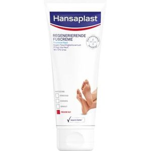 Hansaplast Regenererende Voetcrème, Met Ureum Voor Droge En Ruwe Voeten, Beschermt Tegen Eeltvorming, 100 ml