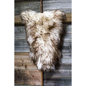 ESTRO | Kleur Originele IJSLANDSE schapenvacht Lamsvacht kleed | Langharige wol | Luxueus | Kleurvariëteit ESI (Gevlamd, 110 cm)