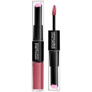 L'Oréal Paris Infaillible Lippenstift, 209 Violet Parfait/Liquid Lipstick voor 24 uur volle lippen met hydraterende lippenverzorging - Balsem, per stuk verpakt