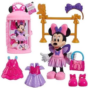 Just Play Disney Junior Minnie Mouse Fabulous Fashion ballerina pop, 13-delig pop en accessoires, kinderspeelgoed voor leeftijden 3 tot