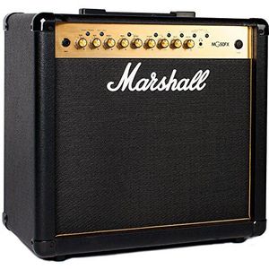 Marshall MG50GFX combo-versterker voor gitaar met geïntegreerde effecten, trainingsversterker geschikt voor elektrische gitaar, zwart en goud, 50W