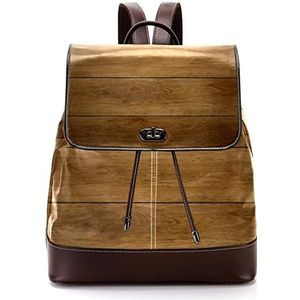 bruine houten tegels patroon gepersonaliseerde casual dagrugzak tas voor tiener, Meerkleurig, 27x12.3x32cm, Rugzak Rugzakken