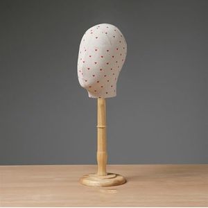 SAYEYBU Manikin Head, Cloth Mannequin Head, Hat Scarf Video Glasses Promo Display Plastic Manikin Head, Detachable Wood Stand, for Props Shop,Natural,C