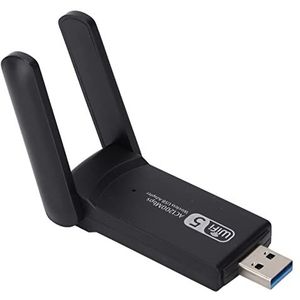 USB Wifi-adapter, Draadloze Netwerkadapter voor Desktop-laptop-pc 1200 Mbps Dual-band 2,4 GHz/5 GHz Wifi-dongle met Externe Antenne Compatibel met 10/8/7/XP/Vista/OS X 10.9~10.15