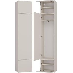 BDW HAGA Kledingkast, garderobekast, 238 cm hoogte, 50 cm breedte, 35 cm diepte, modulair, hal, schoenen- en jaskast