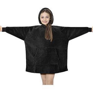 A2Z 4 Kids Meisjes Jongens Ultrazacht Oversized Hoodie Snuggle Met Pluche - Snuggle 958 Black Kids 7-10