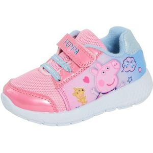 Peppa Pig Meisjes Trainers Glitter Sport Sneakers Casual Zomer Schoenen, Roze Blauw, 9 UK Child
