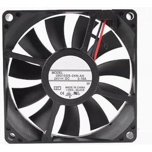LMNCBVYA 08015SS-24N-AA DC 24V 0.16A 80mm 2-Wire Inverter Fan -, Low Noise, Efficient Solution