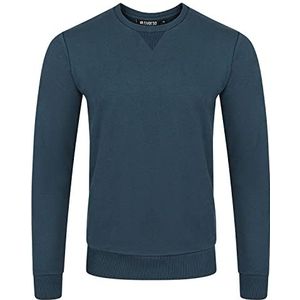 riverso RiVPhillip sweatshirt voor heren, basic ronde hals, sweater, trui met lange mouwen, regular fit, effen, zwart, rood, blauw, bruin, groen, grijs, S, M, L, XL, XXL, 3XL, 4XL, 5XL, Navy (19400),