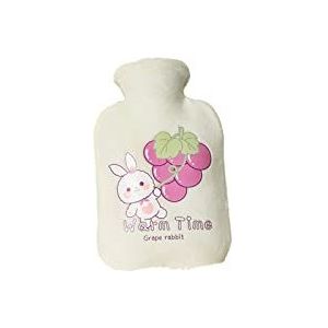 DieffematicRSD Warmwaterkruik Handwarmer for warmwaterkruik met pluche hoes Leuke PVC-injectiezak for nieuwjaarscadeau (Color : White)