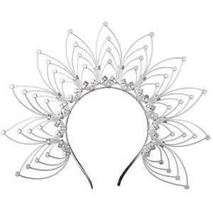 Graceart Sunburst Haarband voor dames, voor feest of als kostuumaccessoire, A-zilver-, Eén maat