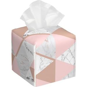 Wit Roze Driehoek, Tissue Box Cover Tissue Box Houder Tissue Dispenser Tissue Houder