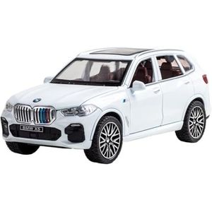 Voor BMW X5 SUV Legering Model Auto Diecasts & Toy Vehicles Metalen Speelgoed Auto Model Simulatie Geluid En Licht 1:32 (Color : White)