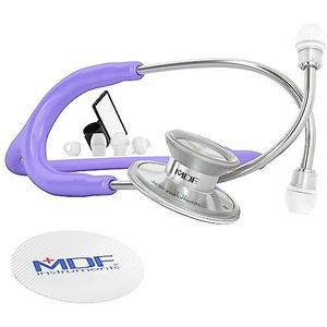 MDF® Acoustica® Deluxe Lichtgewicht Dubbelkoppige Stethoscoop - Gratis Onderdelen voor Leven Programma & Levenslange Garantie - Pastel Paars (MDF747XP-07)