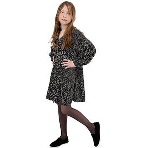 NOQ Meisjespanty 20 denier klassieke halftransparante schoolvoeten zachte ballet- en danspanty casual duurzame eenvoudige dagelijkse kousen, zwart, 134/140 cm