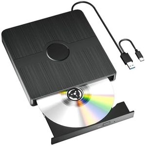 Externe schijf for laptop-pc CD DVD-lees-/schrijfspeler Draagbare 3D-schijf Compatibel met Win 11/10 Mac OS