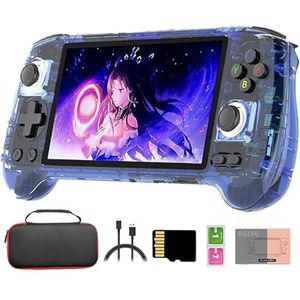 RG556 Retro handheld gameconsole met tas, 256G SD-kaart, 8000+ games, 5,48 inch touch AMOLED-scherm, unisoc T820, Android 13 videospelspeler (4 + 128G) + 256G)