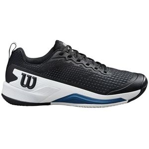 Wilson Heren Rush Pro 4.5 tennisschoen, zwart/wit/vaandrig blauw, 8 UK, Zwart Wit Vaandrig Blauw, 42 EU