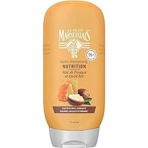 Le Petit Marseillais | Express Care 1 Min Nutrition Honing & Shea Bio (200 ml fles) - Conditioner voor droog en broos haar - 95% ingrediënten van natuurlijke oorsprong
